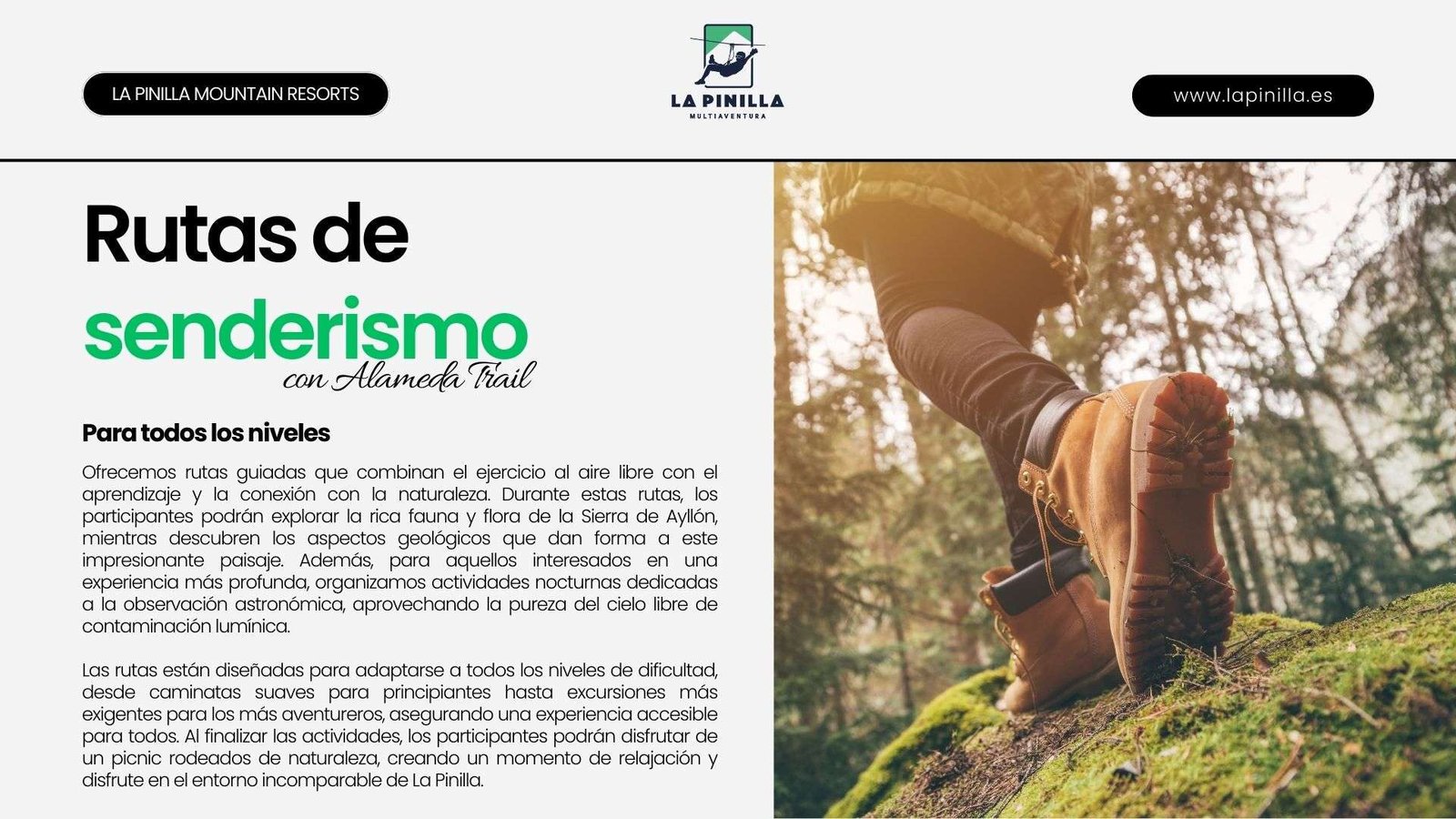 Multiaventura La Pinilla Mountain Resorts Madrid Segovia España senderismo mindfulness buggies nieve trail empresas amigos familia gastronomía niños parapente astronomía19